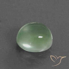Prehnite Verde lima natural de 4.17 ct, Ovalada, Transparente