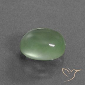 Prehnite Verde claro natural de 3.36 ct, Ovalada, Transparente