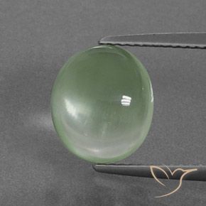 4.10ct Natural Verde amarillo claro Prehnite, Ovalada, Transparente