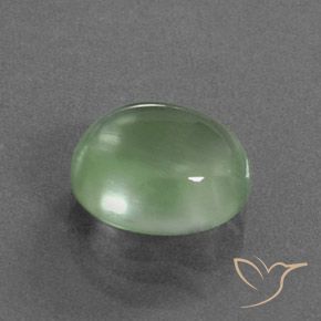 Prehnite Verde amarillo claro natural de 4.10 ct, Ovalada, Transparente