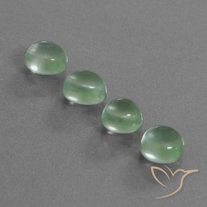 8.41ctw Natural Verde claro Prehnite, Ovalada, Transparente