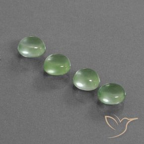 5.58ctw Natural Verde lima Prehnite, Ovalada, Transparente