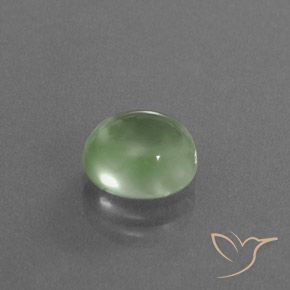 Prehnite Verde amarillo claro natural de 3.19 ct, Ovalada, Transparente