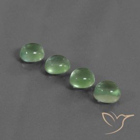 5.49ctw Natural Verde pera Prehnite, Ovalada, Transparente