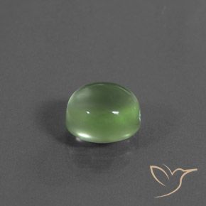Prehnite Verde amarillento natural de 3.38 ct, Ovalada, Transparente