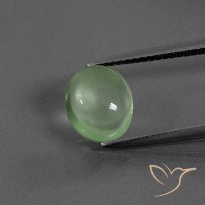 2.80ct Natural Verde amarillento Prehnite, Ovalada, Transparente