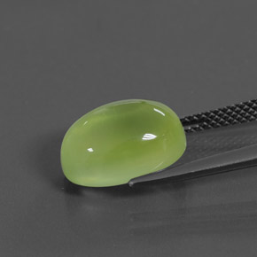 Prehnite Verde amarillo natural de 5.82 ct, Transparente, Transparente / Translúcido