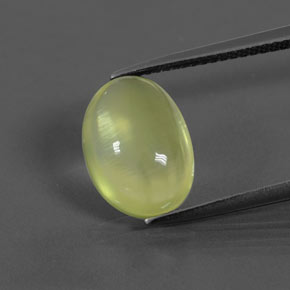Prehnita verde natural de 4,46 ct, transparente, transparente / translúcido