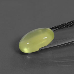 Prehnita verde natural de 4,46 ct, transparente, transparente / translúcido