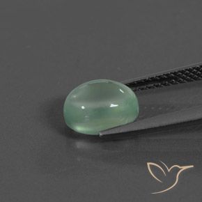 Prehnite Verde menta natural de 2.10 ct, Ovalada, Transparente