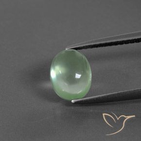2.16ct Natural Verde menta claro Prehnite, Ovalada, Transparente