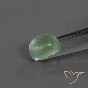 Prehnite Verde menta claro natural de 2.16 ct, Ovalada, Transparente