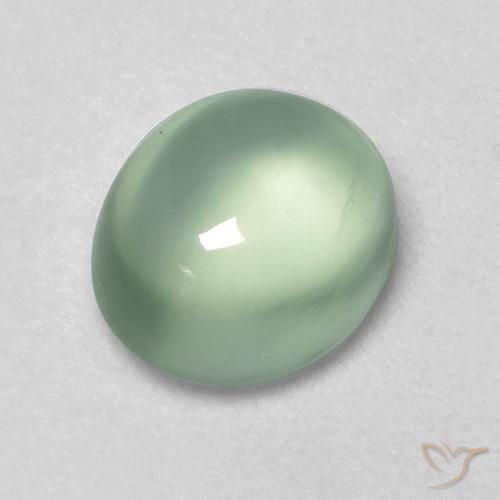 Prehnite Verde claro natural de 2.00 ct, Ovalada, Transparente