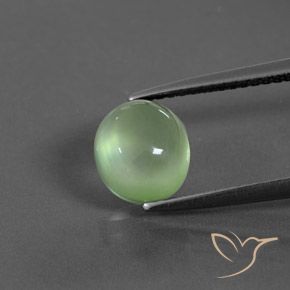 2.39ct Natural Verde amarillento Prehnite, Ovalada, Transparente