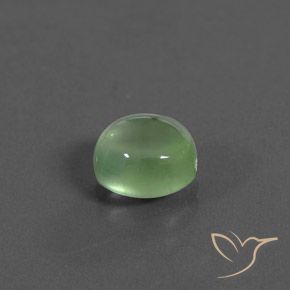 Prehnite Verde amarillento natural de 2.39 ct, Ovalada, Transparente