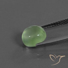 Prehnite Verde amarillento natural de 2.39 ct, Ovalada, Transparente