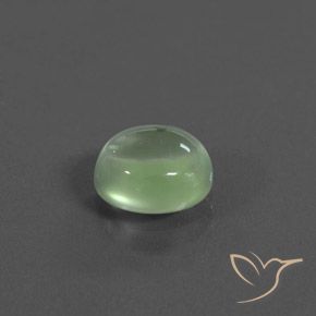Prehnite Verde amarillento pálido natural de 2.25 ct, Ovalada, Transparente