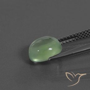 Prehnite Verde amarillento pálido natural de 2.25 ct, Ovalada, Transparente