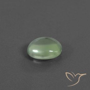 Prehnite Verde amarillento natural de 1.64 ct, Ovalada, Transparente