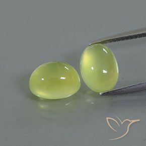 5.62ctw Natural Amarillo limón claro Prehnite, Ovalada, Transparente / Translúcido