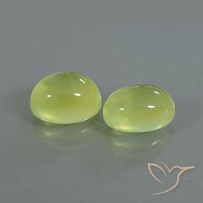 Gemas de Prehnite Amarillo limón claro natural de 5.62 ct, Ovalada, Transparente / Translúcido