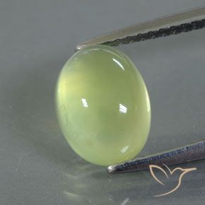 2.74ct Natural Amarillo claro Prehnite, Ovalada, Transparente / Translúcido