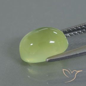 Prehnite Amarillo claro natural de 2.74 ct, Ovalada, Transparente / Translúcido