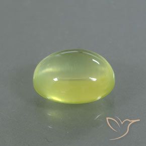 Prehnite Amarillo limón claro natural de 2.35 ct, Ovalada, Transparente / Translúcido