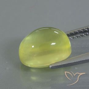 Prehnite Amarillo claro natural de 3.64 ct, Ovalada, Transparente / Translúcido