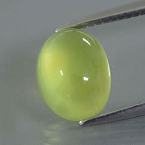 Prehnita verde natural de 3,53 ct, transparente, transparente / translúcido