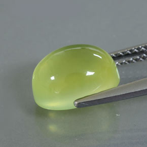 Prehnita verde natural de 3,53 ct, transparente, transparente / translúcido