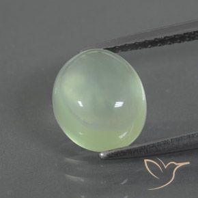 2.63ct Natural Verde amarillo Prehnite, Ovalada, Transparente / Translúcido