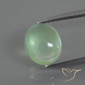 2.16ct Natural Verde amarillo claro Prehnite, Ovalada, Transparente