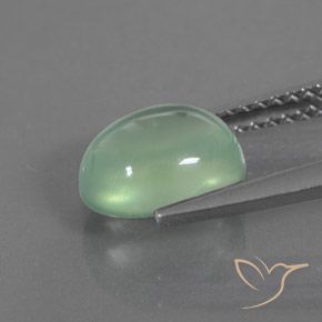 Prehnite Verde amarillo claro natural de 2.16 ct, Ovalada, Transparente