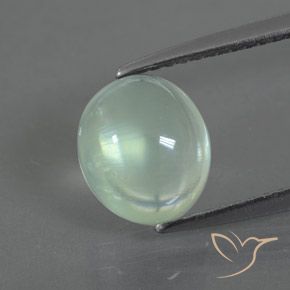 2.34ct Natural Verde salvia muy claro Prehnite, Ovalada, Transparente