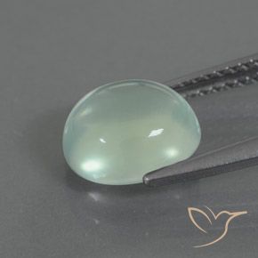 Prehnite Verde salvia muy claro natural de 2.34 ct, Ovalada, Transparente
