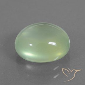 Prehnite Verde amarillo natural de 2.91 ct, Ovalada, Transparente / Translúcido