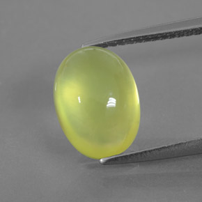 Prehnite Verde amarillo natural de 3.99 ct, Transparente, Transparente / Translúcido