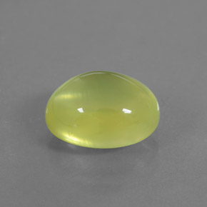 Prehnite Verde amarillo natural de 3.99 ct, Transparente, Transparente / Translúcido