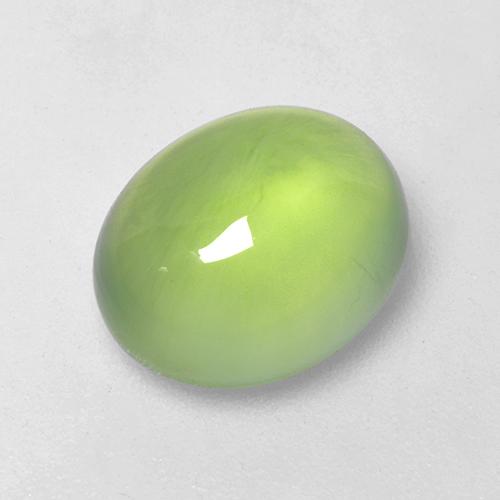 Prehnite Verde amarillento natural de 3.53 ct, Corte Óvalo, Transparente