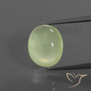 3.62ct Natural Verde lima Prehnite, Ovalada, Transparente / Translúcido