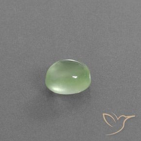 Prehnite Verde pera pálido natural de 1.76 ct, Ovalada, Transparente / Translúcido