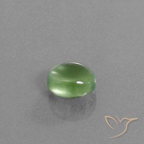 Prehnite Verde medio natural de 1.83 ct, Ovalada, Transparente