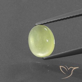 1.75ct Natural Amarillo limón claro Prehnite, Ovalada, Transparente / Translúcido