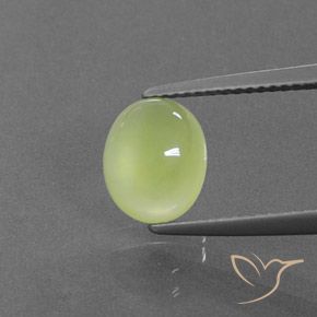 2.55ct Natural Amarillo limón claro Prehnite, Ovalada, Transparente / Translúcido