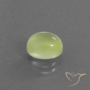 Prehnite Amarillo limón claro natural de 2.55 ct, Ovalada, Transparente / Translúcido