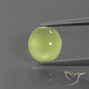 2.97ct Natural Amarillo claro Prehnite, Ovalada, Transparente / Translúcido