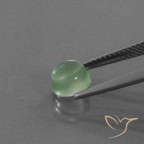 Prehnite Verde menta natural de 1.81 ct, Corte Redondo, Transparente