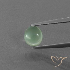 1.52ct Natural Menta claro Prehnite, Ovalada, Transparente