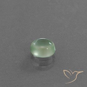 Prehnite Menta claro natural de 1.52 ct, Ovalada, Transparente